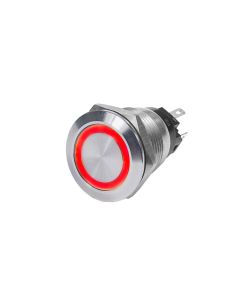 Blue Sea 4162 SS Push Button Switch - Off-On - Red - 10A