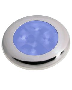 Hella Marine Polished Stainless Steel Rim LED Courtesy Lamp - Blue
