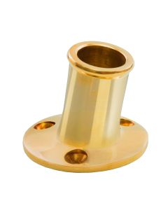 Whitecap Top-Mounted Flag Pole Socket Polished Brass - 3/4" ID
