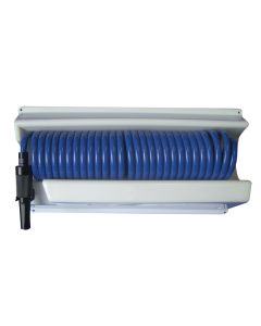 Whitecap 25' Blue Coiled Hose w/Mounting Case