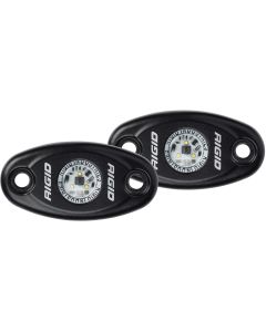 RIGID Industries A-Series Black High Power LED Light - Pair - Blue