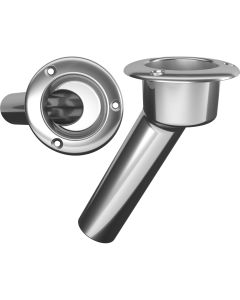 Mate Series Stainless Steel 30 degree Rod & Cup Holder - Open - Round Top
