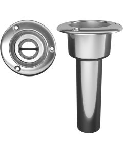 Mate Series Stainless Steel 0 degree Rod & Cup Holder - Open - Round Top