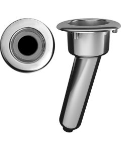 Mate Series Elite Screwless Stainless Steel 15 degree Rod & Cup Holder - Drain - Round Top