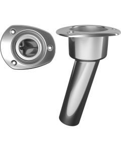 Mate Series Stainless Steel 15 degree Rod & Cup Holder - Open - Oval Top