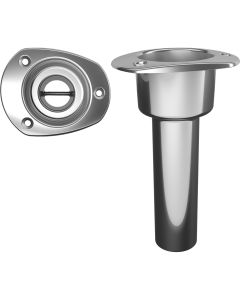 Mate Series Stainless Steel 0 degree Rod & Cup Holder - Open - Oval Top