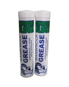 Corrosion Block High Performance Waterproof Grease - (2) 3oz Cartridges - Non-Hazmat, Non-Flammable & Non-Toxic