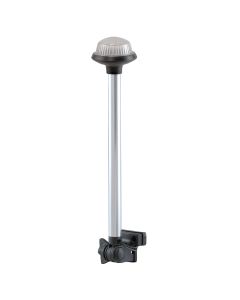 Perko Fold Down All-Round Frosted Globe Pole Light - Horizontal Mount - White