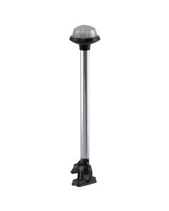 Perko Fold Down All-Round Frosted Globe Pole Light - Vertical Mount - White