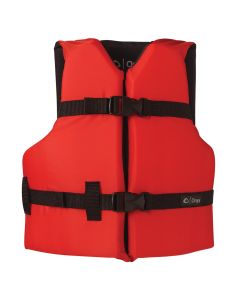 Onyx Nylon General Purpose Life Jacket - Youth 50-90lbs - Red