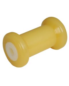 C.E. Smith Spool Roller 5" - 5/8" ID - Gold TPR w/Bushing White Solid