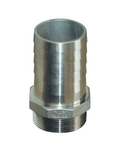 GROCO 3/4" NPT x 3/4" ID Stainless Steel Pipe to Hose Straight Fitting