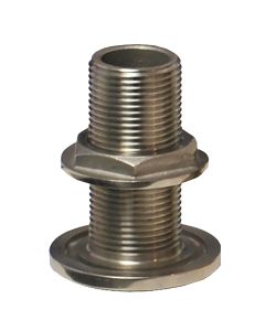 GROCO 1" NPS NPT Combo Stainless Steel Thru-Hull Fitting w/Nut