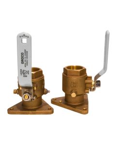 GROCO 1-1/4" Bronze Tri-Flanged Ball Valve/Seacock