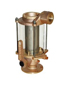 GROCO 1-1/2" Ball Valve/Seacock & Raw Water Strainer Combo