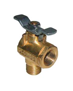 GROCO 1/2" NPT 90 degree Bronze Fuel Valve