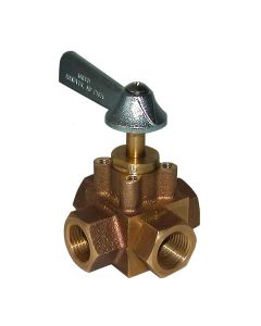 GROCO 1/2" 4-Port Tank Selector Valve