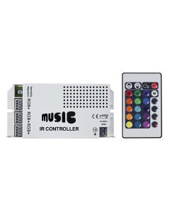 HEISE Sound Activated RGB Controller w/IR Remote