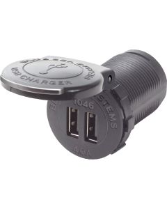 Blue Sea 1046 48V Dual USB Charger Socket Mount