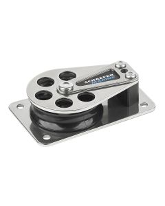 Schaefer Series 5 Flat Base Cheek Block - Stainless Steel Cheeks