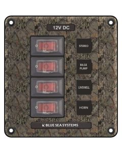 Blue Sea 4323 Circuit Breaker Switch Panel 4 Position - Camo
