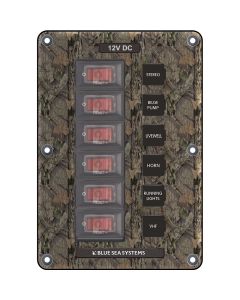 Blue Sea 4325 Circuit Breaker Switch Panel 6 Position - Camo