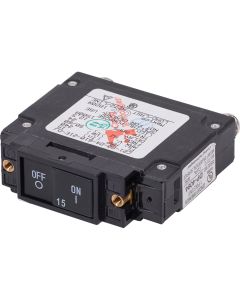 Blue Sea 7456 UL-489 Circuit Breaker - 15A Flat Rocker