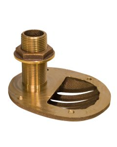 GROCO 1" Bronze Combo Scoop Thru-Hull w/Nut