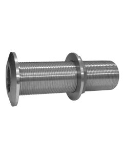 GROCO 3/4" Stainless Steel Extra Long Thru-Hull Fitting w/Nut