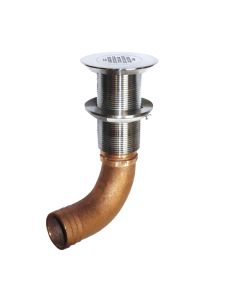 GROCO 1-1/2" Hose Barb Stainless Straight Deck Drain