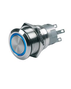 BEP Push-Button Switch 12V Momentary On/Off - Blue LED