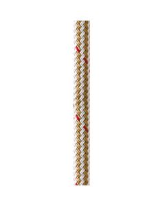 New England Ropes 3/8" x 25' Nylon Double Braid Dock Line - White/Gold w/Tracer
