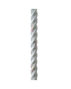 New England Ropes 5/8" X 25' Premium Nylon 3 Strand Dock Line - White w/Tracer