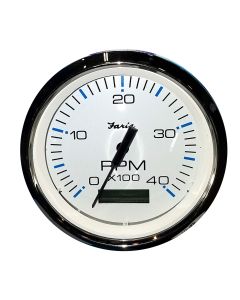 Faria 4" Tachometer w/Hourmeter (4000 RPM) (Diesel) Mech. Takeoff & Var. Ratio Alt