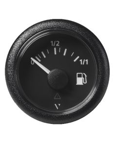 Veratron 52MM (2-1/16") ViewLine Fuel Level Gauge 0-1/1 - 3 to 180 OHM - Black Dial & Round Bezel