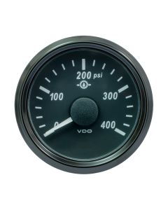 VDO SingleViu 52mm (2-1/16") Oil Pressure Gauge - 400 PSI - 0-180 Ohm