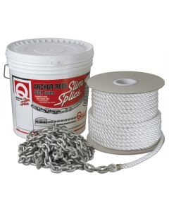 Quick Anchor Rode 25&#39; - 8mm Chain - 200&#39; - 9/16" 3 Plait Rope