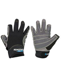 Ronstan Sticky Race Gloves - 3-Finger - Black - XL