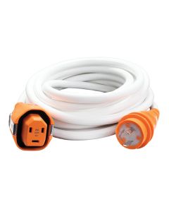 SmartPlug 30AMP/125V Cordset Female, SmartPlug Boatside & 30AMP Twist Type Dockside - White - 25&#39;