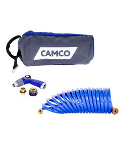 Camco 20&#39; Coiled Hose & Spray Nozzle Kit