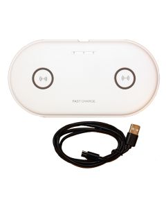 Lunasea Dual Qi Charge Pad - USB Powered