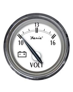 Faria Newport SS 2" Voltmeter - 10 to 16V