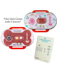 Lunasea Child/Pet Safety Water Activated Strobe Light w/RF Transmitter - Red Case, Blue Attention Light